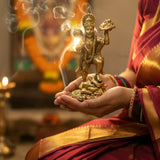 Virat Bajrang Bali - Sanjeevni Parvat Pure Brass Idol