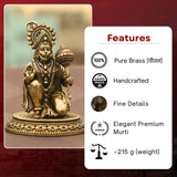 Pure Brass Hanuman Ji Idol –  Handcrafted For Vastu