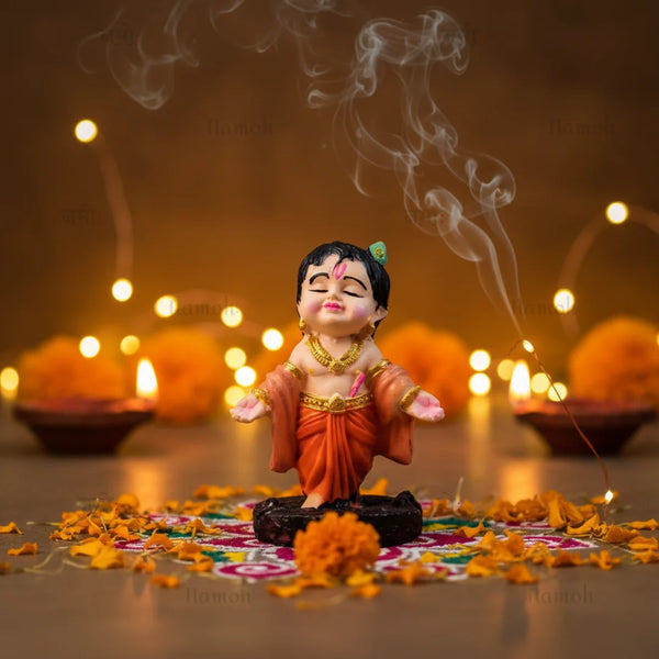 Bal Krishna Idol for Dashboard – Festive, Divine & Travel-Friendly