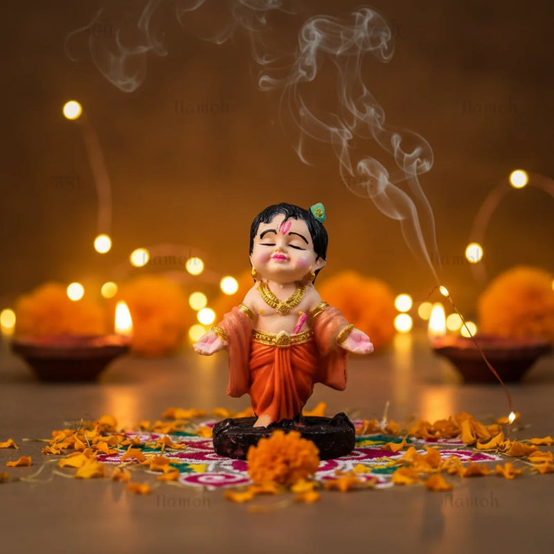 Bal Krishna Idol for Dashboard – Festive, Divine & Travel-Friendly