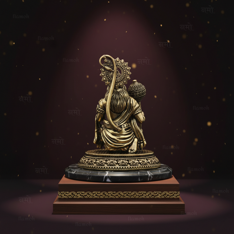 Pure Brass Hanuman Ji Idol –  Handcrafted For Vastu
