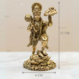Virat Bajrang Bali - Sanjeevni Parvat Pure Brass Idol