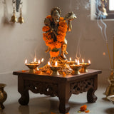 Virat Bajrang Bali - Sanjeevni Parvat Pure Brass Idol